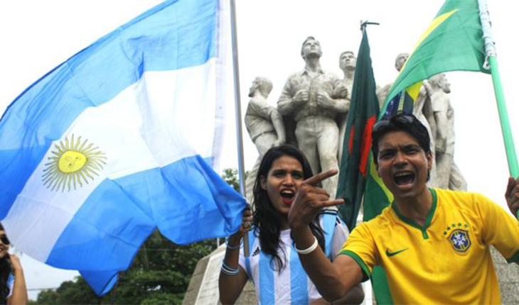 বিশ্বকাপ ২০১৮: বাংলাদেশে আর্জেন্টিনা-ব্র