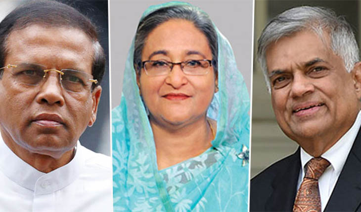 শেখ হাসিনাকে শ্রীলঙ্কার প্রেসিডেন্ট-প্রধ