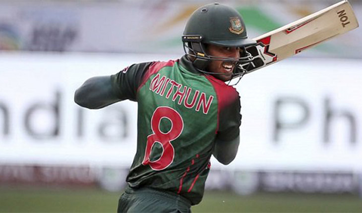 মিঠুনের ফিফটিতে বিপর্যয় সামলেছে বাংলাদেশ