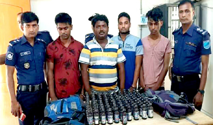 টাঙ্গাইলে বঙ্গবন্ধু সেতু এলাকায় ফেনসিডিল