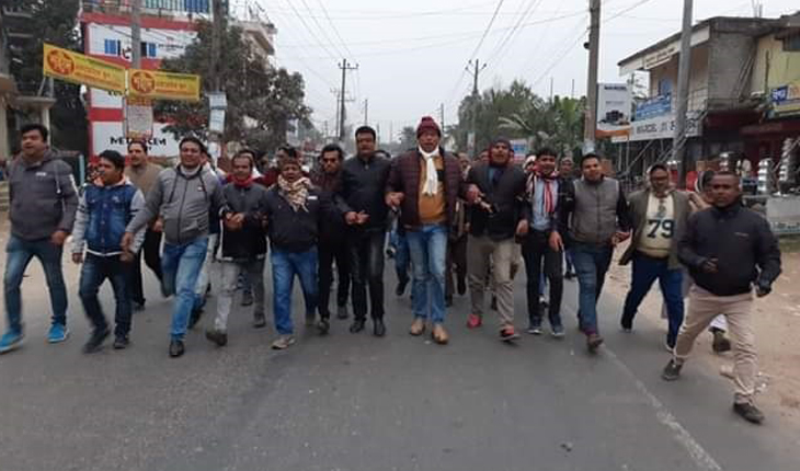 কালিহাতীতে যুবলীগের আনন্দ মিছিল