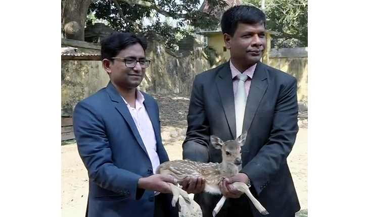 গণভবনের চিড়িয়াখানায় শ্যামল-শ্যামা দম্পতি