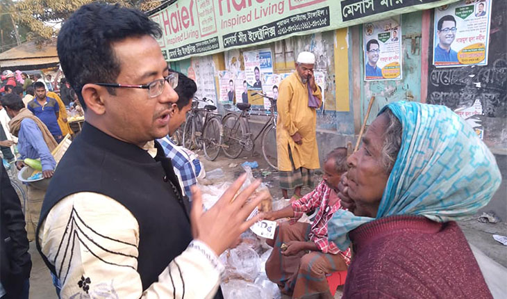 ঘারিন্দা ইউনিয়নে নাজমুল হুদা নবীনের নির্