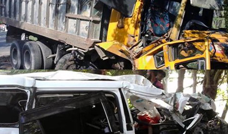 বাগেরহাটে রামপালে ট্রাক ও মাহেন্দ্রের মু