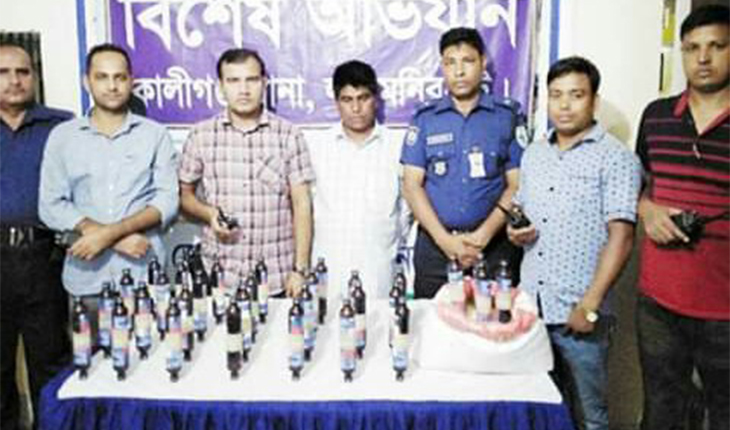 কালীগঞ্জে ফেন্সিডিলসহ&nbsp; মাদক ব্যবসায়ী গ্র
