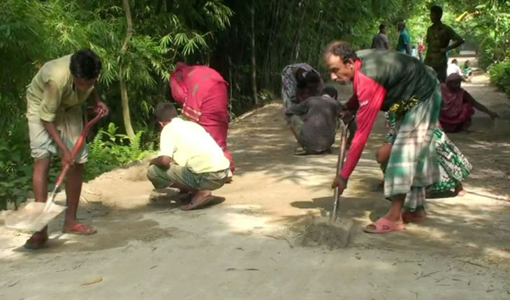 ভূঞাপুরে ভালো রাস্তা সংস্কারে পৌনে এক কো