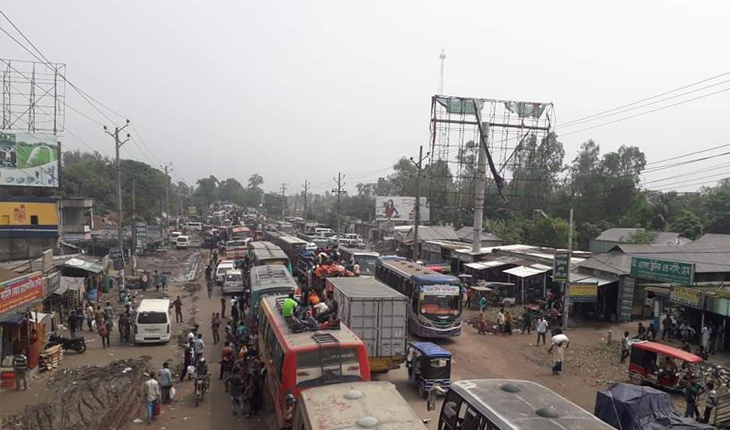 ঢাকা-টাঙ্গাইল বঙ্গবন্ধুসেতু মহাসড়কে তীব্