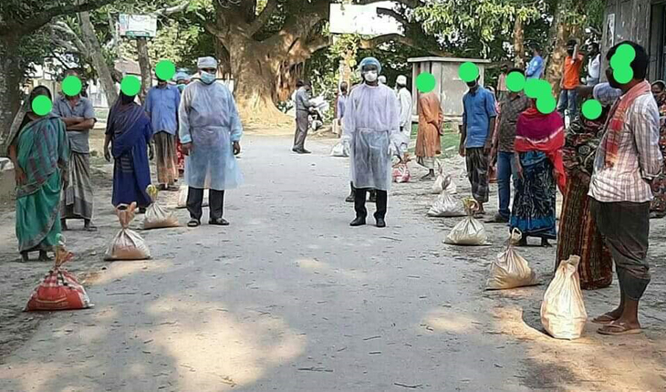 গোপালপুরে আশ্রয়ন প্রকল্প গুলোতে ত্রাণ বি