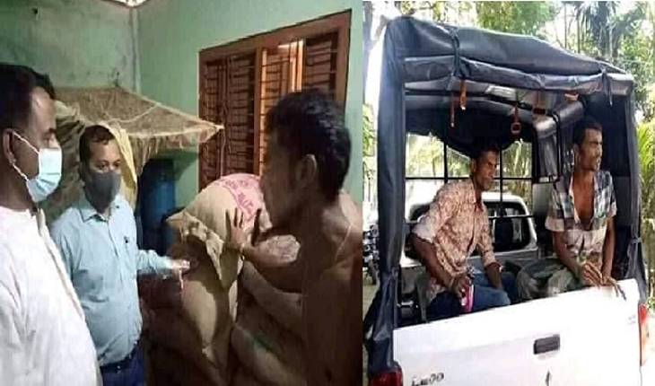 ভোলায় ব্যবসায়ীর বসতঘর থেকে সরকারি চাল উদ