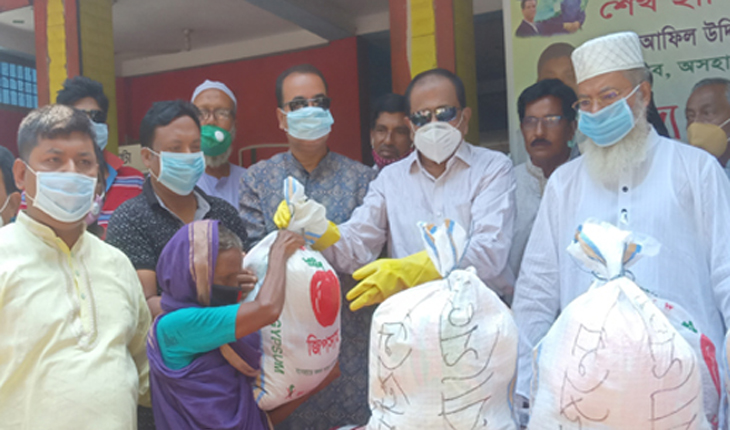 শার্শায় যুবলীগ নেতার পক্ষে খাদ্য সামগ্রী