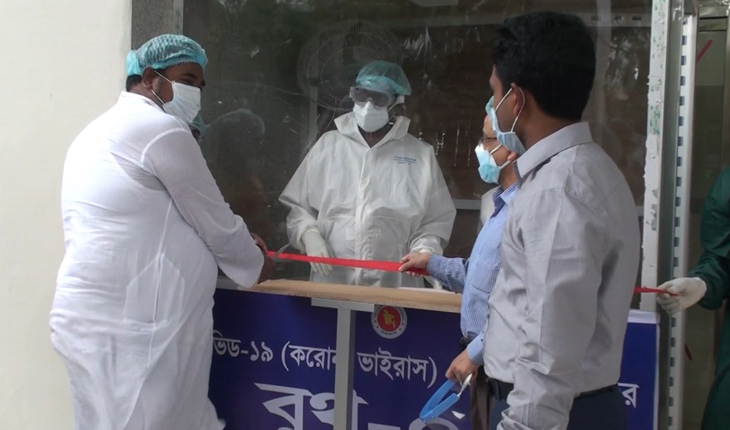 টাঙ্গাইলে করোনা টেষ্টের নমুনা সংগ্রহের দ