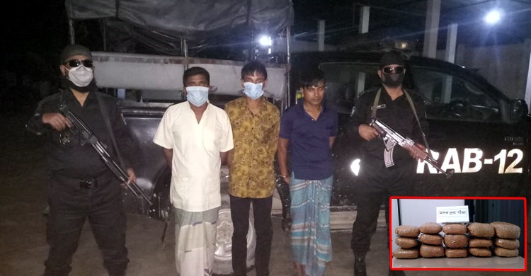 টাঙ্গাইলে ২০ কেজি গাঁজাসহ আটক ৩