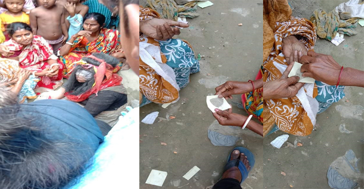 ভূঞাপুরে &lsquo;অদ্ভুত&rsquo; নারী, বালু পড়া নিতে ভি