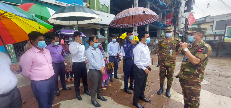 নাটোরে প্রথম দিনের লকডাউন চলছে কঠোর ভাবে