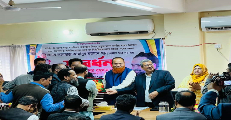 আমানুর রহমান খান রানাকে সংবর্ধনা