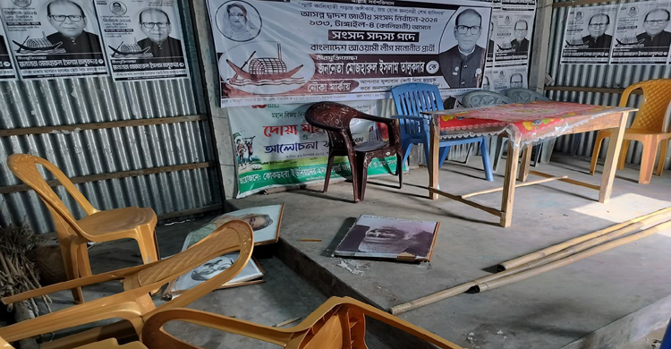 কালিহাতীতে নৌকার অফিস ভাংচুরের অভিযোগে ছ