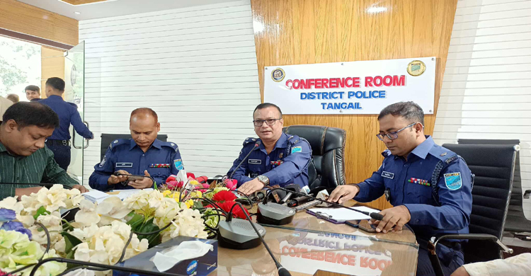 টাঙ্গাইলে নবাগত পুলিশ সুপারের সাথে সাংবা
