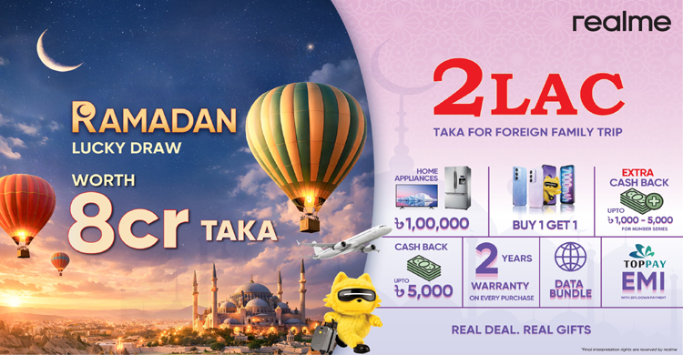 ৮ কোটি টাকার উপহারসহ রিয়েলমির ক্যাম্পেইন